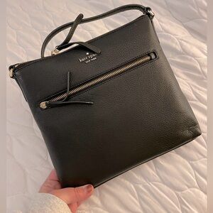 Kate Spade Women's Jackson Top Zip Crossbody Leather in Black - NWT
